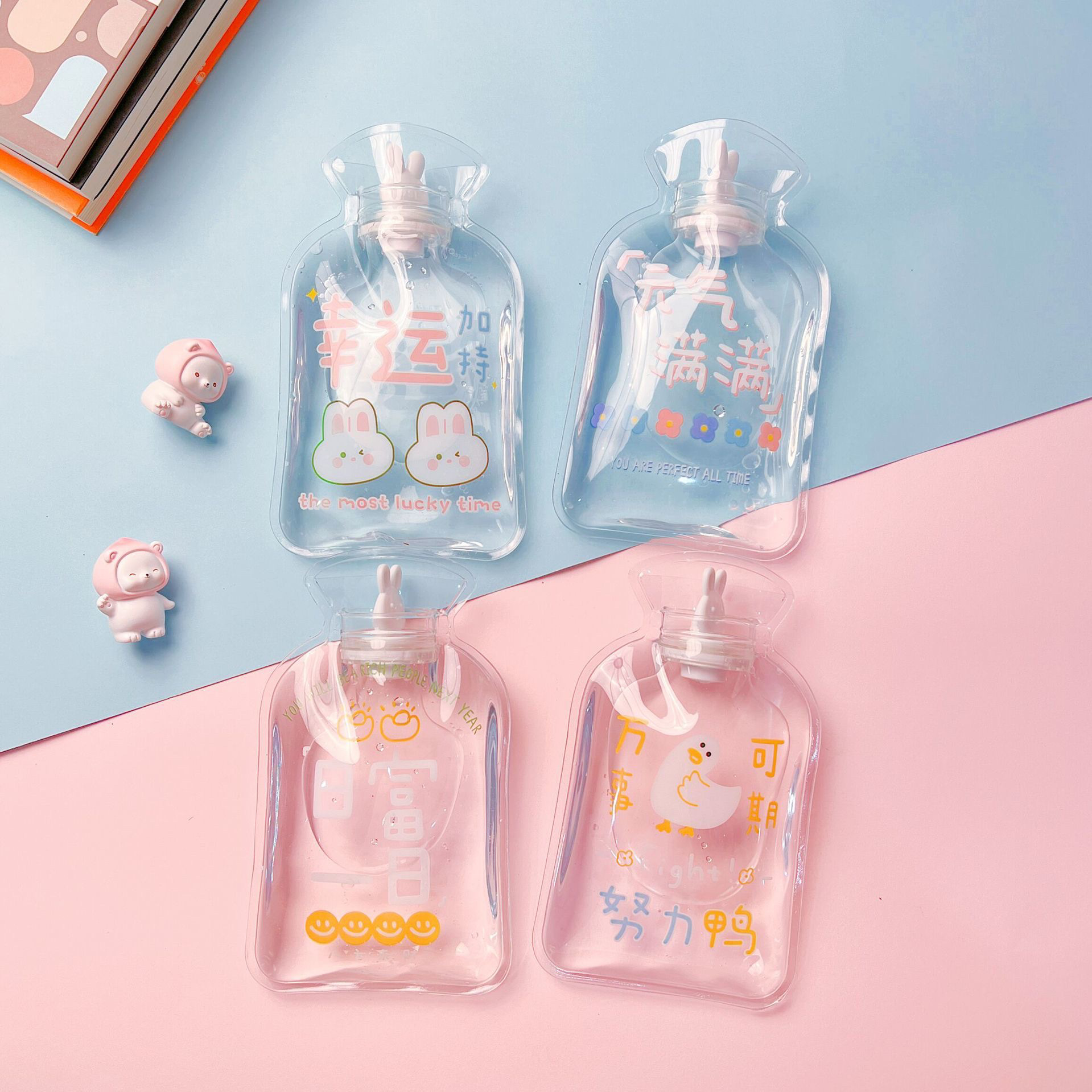Picture of Water-Filled Hot Water Bottle, Thickened Transparent Pvc Hand Warmer, Water-Filled Hand Warmer, Hot Compress for Bloating, Wholesale, Cute and Portable