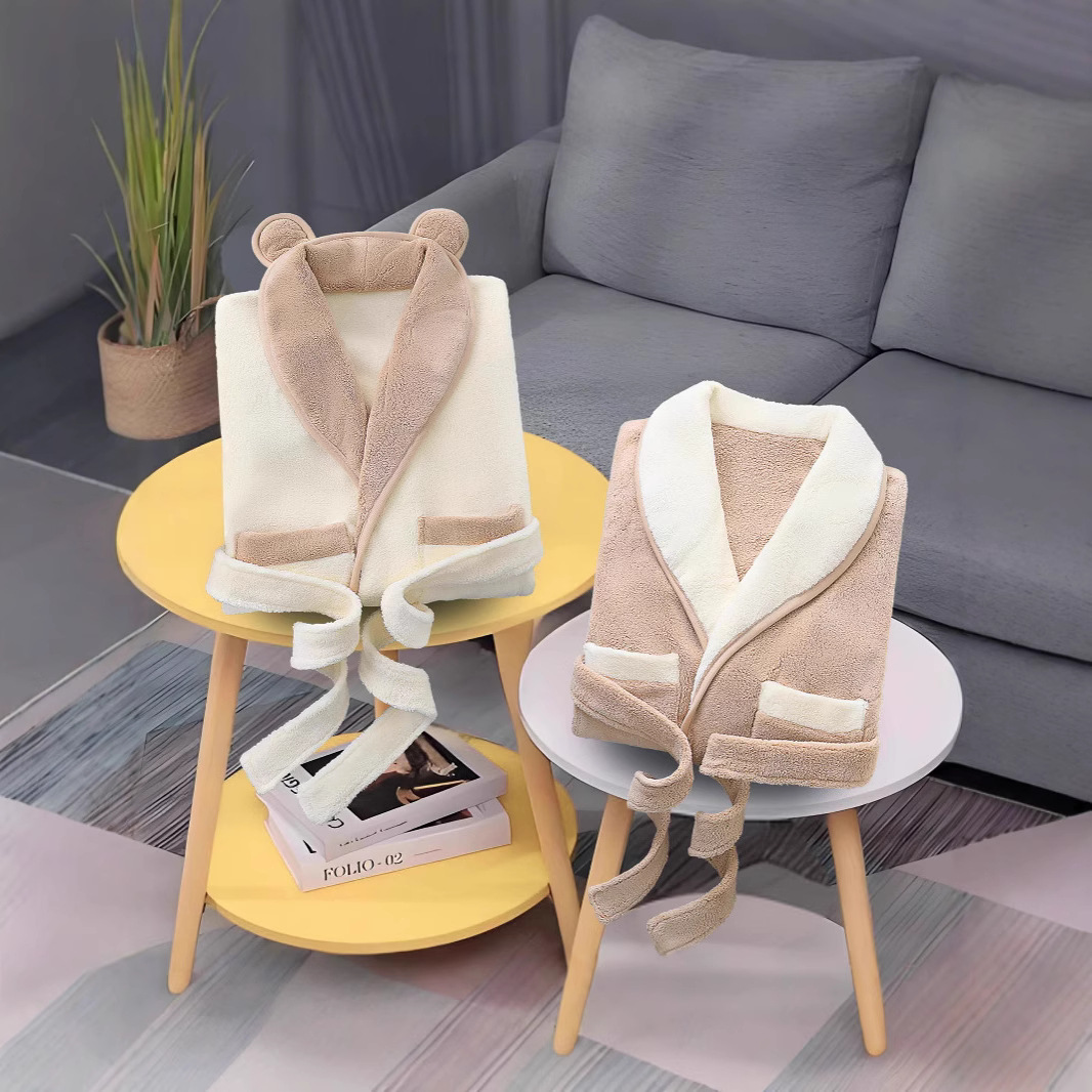 cuhk children's bathrobe children's bath clothes cuhk children's home clothes bathrobe qingdao knitted children's clothing factory