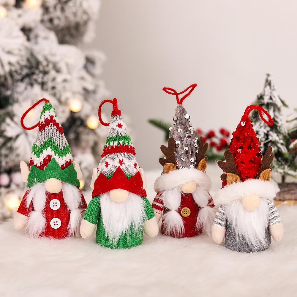 Christmas decoration light-emitting cute elf doll Faceless Old antler Doll Doll shopping mall window decoration supplies