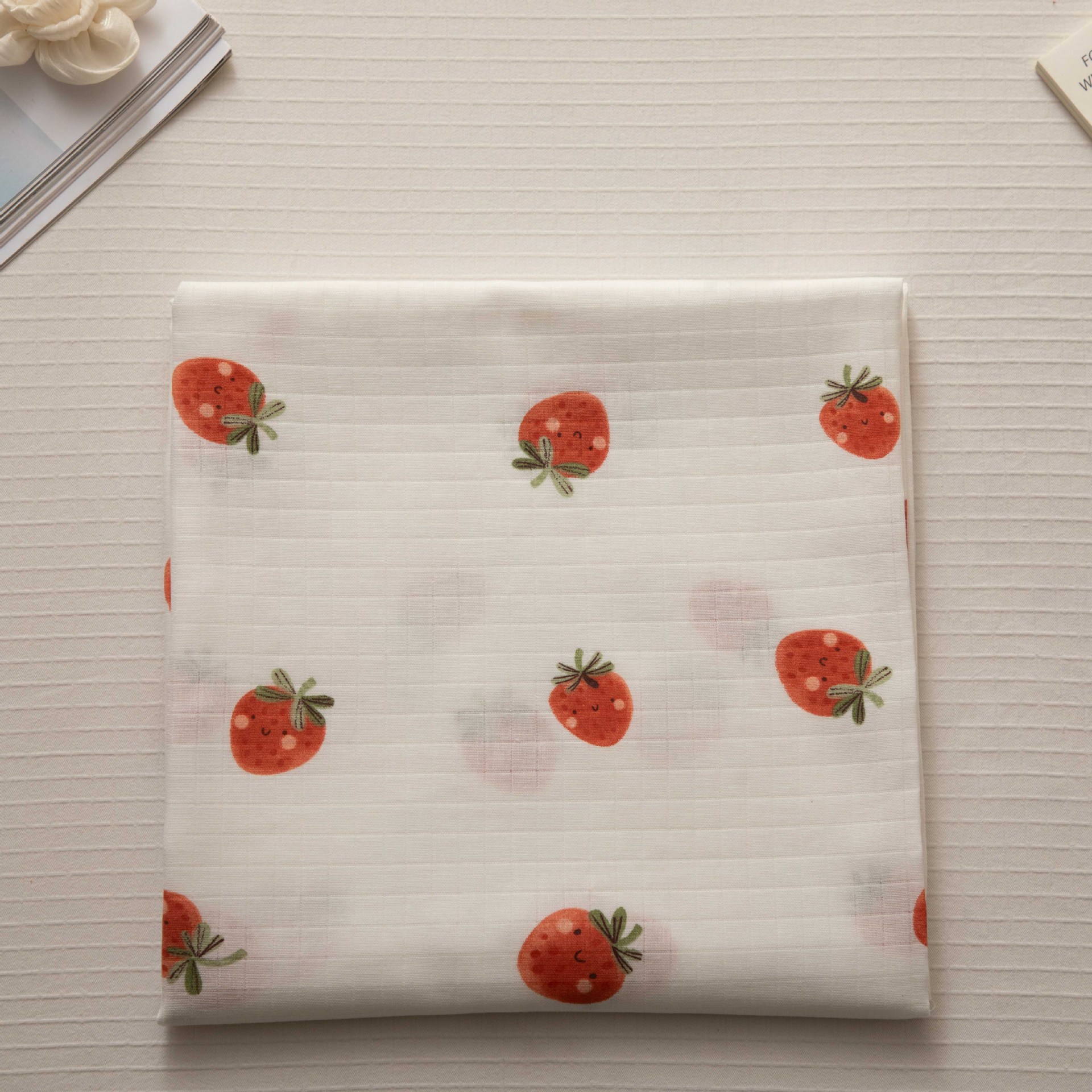 Factory Wholesale Infant and Child Type a Pre-Shrunk 110*90 Non-Fluorescent Plain Weave 40 Count Combed Muslin Double Layer Cotton Gauze