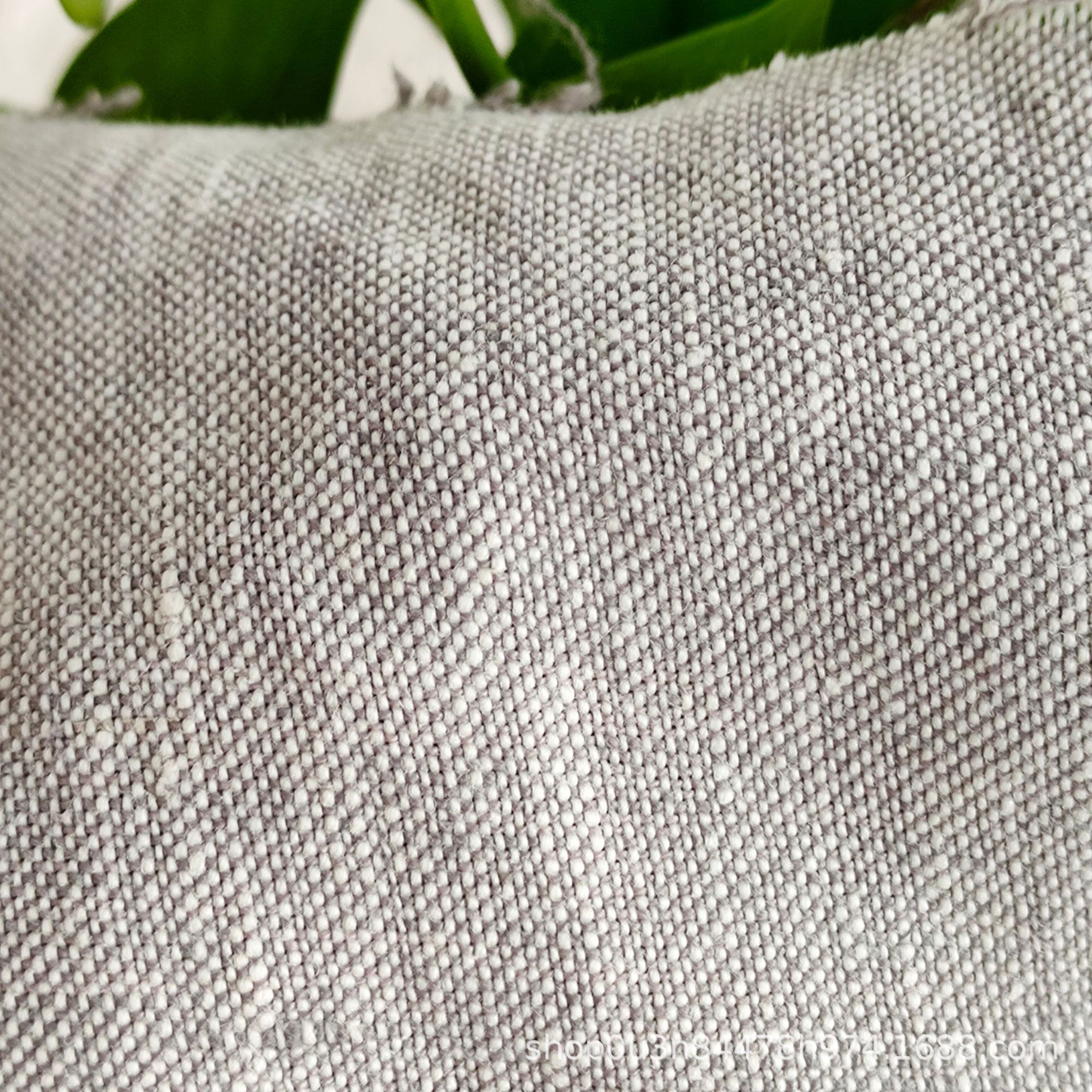 Picture of French Pure Linen Yarn-dyed Fabric Sofa Fabric Enzyme Washed Pure Linen Light Gray Fabric 300g Linen Yarn-dyed