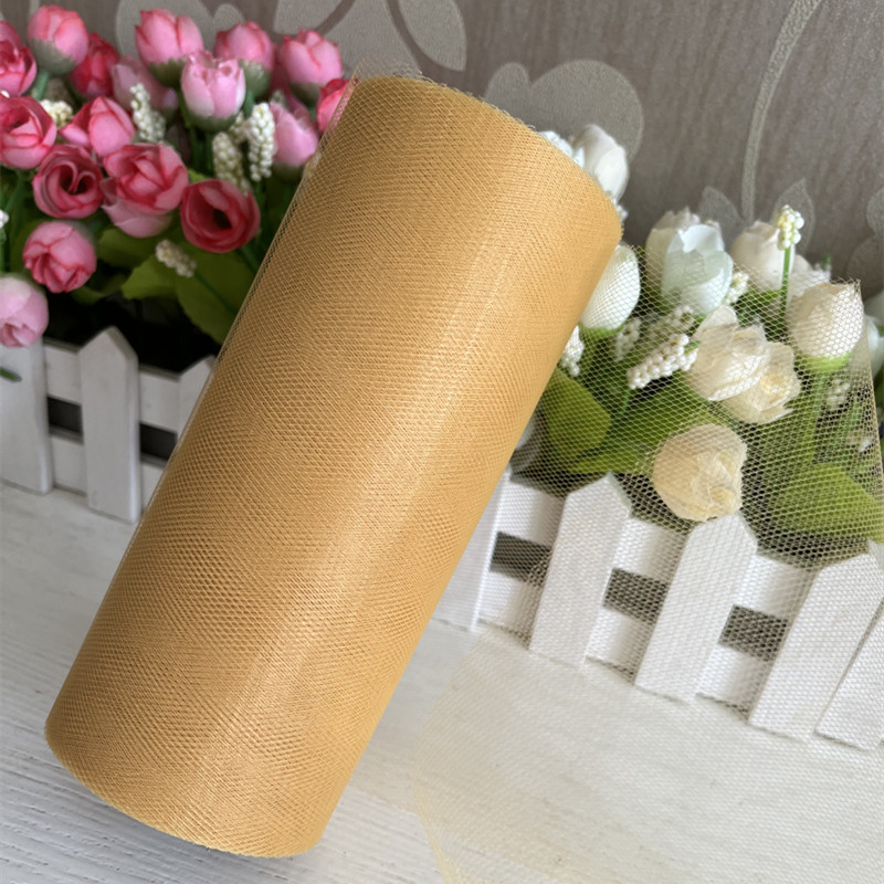 Picture of Wedding party decoration American mesh roll tutu skirt birthday table skirt tulle yarn wedding decoration 15cm * 25 yards