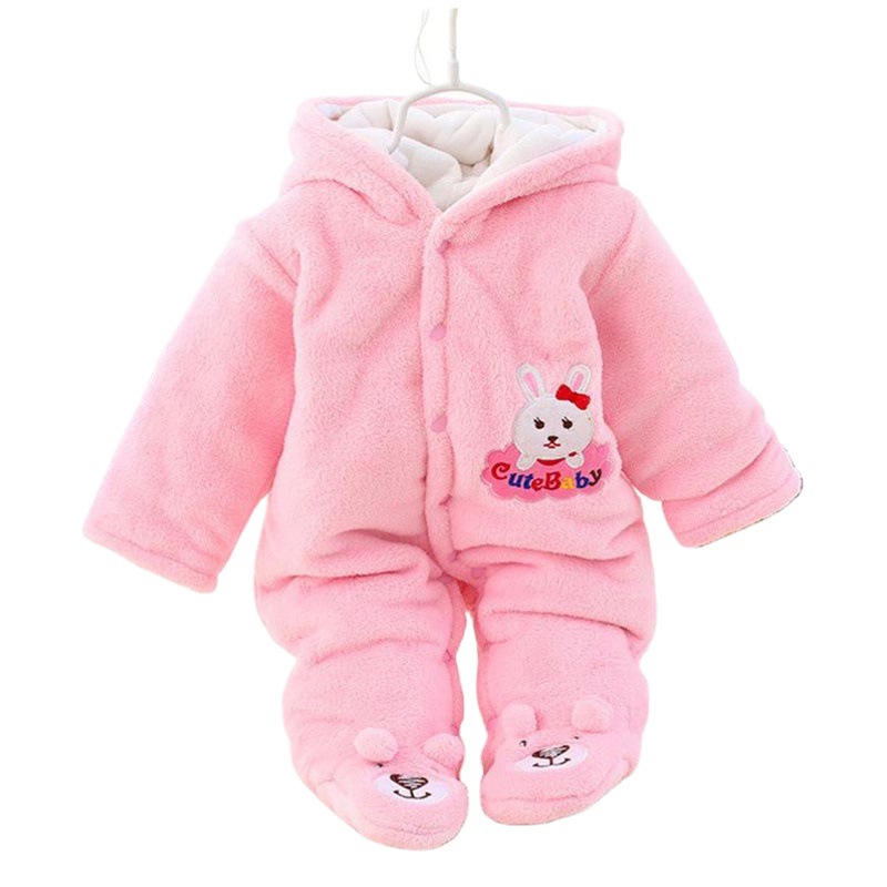 Baby Jumpsuit, Spring, Autumn and Winter Newborn Clothes, Thickeneded and Warm Outing Clothes, Short-Sleeved Baby Winter Clothes, Rompers