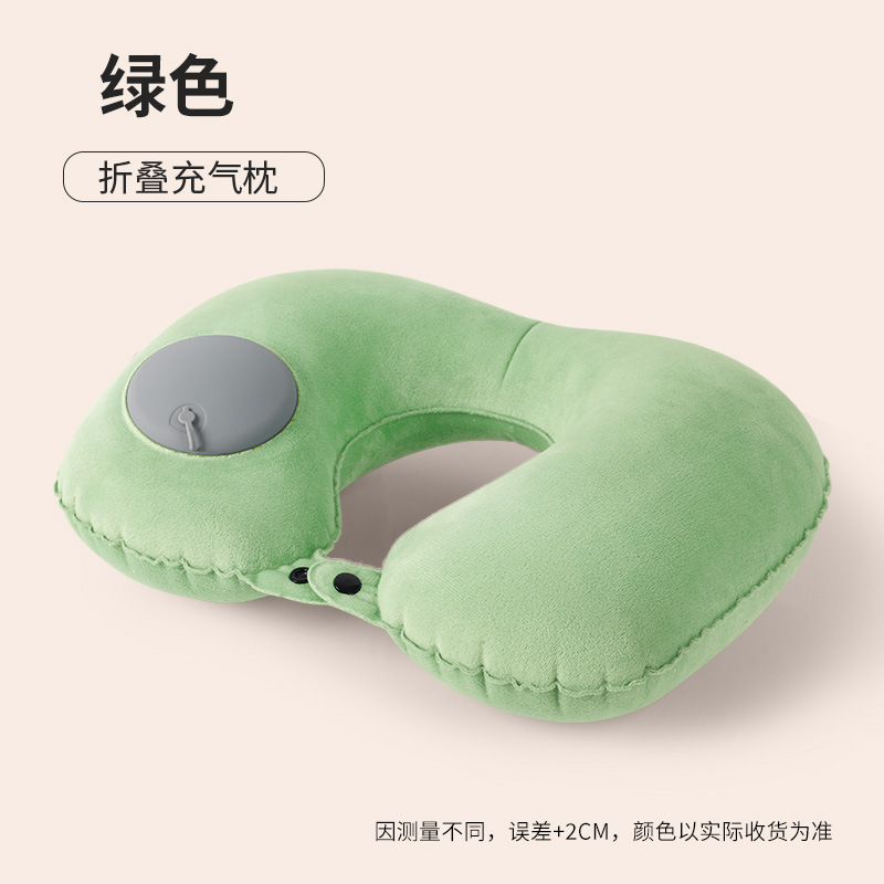 Picture of Inflatable U-shaped Pillow Cool Pressing Inflatable Pillow Travel Portable Neck Pillow Travel Sanbao Storage Pillow for Airplane