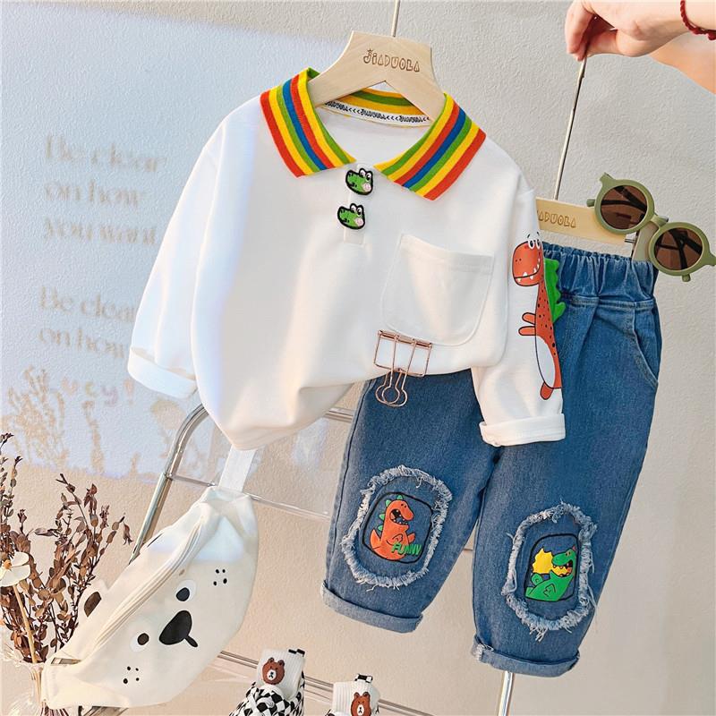 Picture of Children's Clothing Boys Korean Style New Spring Casual Fashion Sweatshirt Suit Kidsren's Spring & Fall Clothing Baby Fashionable Trend