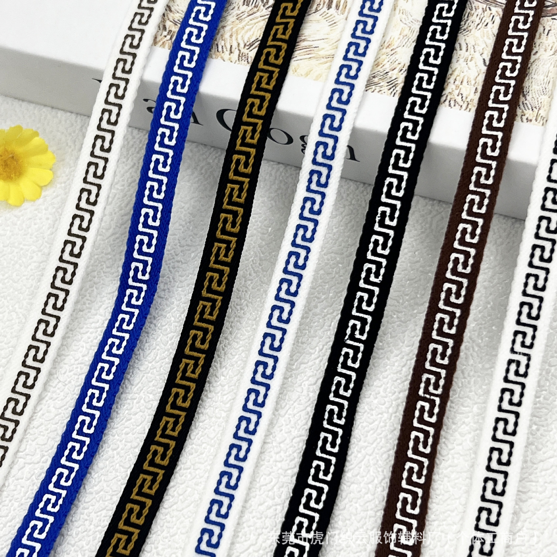 Great Wall pattern jacquard ribbon 1cm new wholesale color home textile bags children's clothing shoes and hats clothing accessories in stock