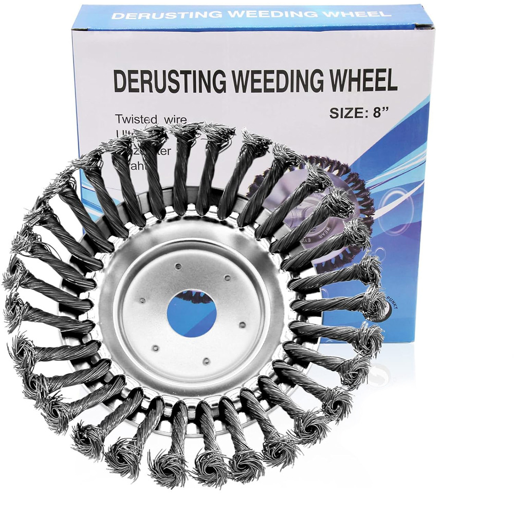 Steel wire weeding disc 6 inch weeding wheel 8 inch weeding head professional garden tool accessories weeding head steel wire weeding wheel