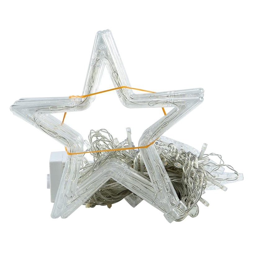 led string lights star curtain lights solar five-pointed star ice strip lights romantic wedding new year star lights decorative lights