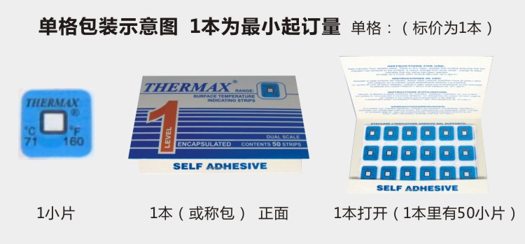 Picture of [Agent hot sale] British temperature sensitive stickers single grid 104 degrees temperature measuring paper THERMAX color changing temperature paper