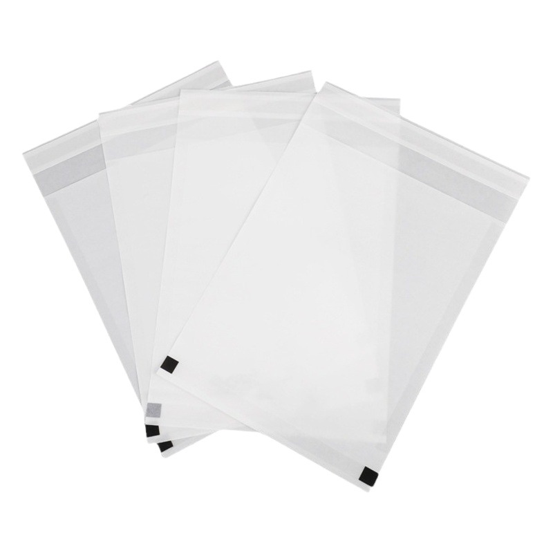 In stock wholesale 40g glasin paper bag white wax paper self-adhesive bag clothing bag paper bag charging head bag