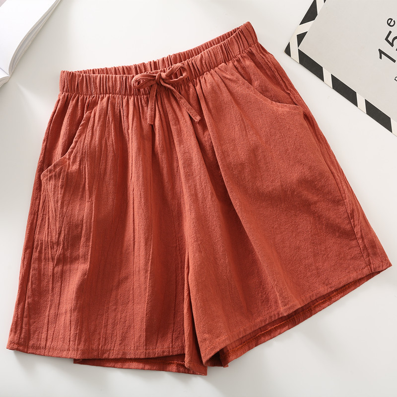 Picture of Cotton and Linen Shorts for Women Summer 2023 New A-Line Outer Wear Wide-Leg Pants Large Size Three-Point Sports Pants Cross-Border Loose Casual Pants