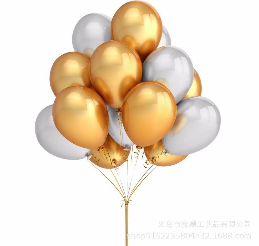 Picture of Cross Border 12 Inch Thickened Rose Gold Black Gold Balloon suit 12 Wedding Birthday Party Decorative Latex Balloon