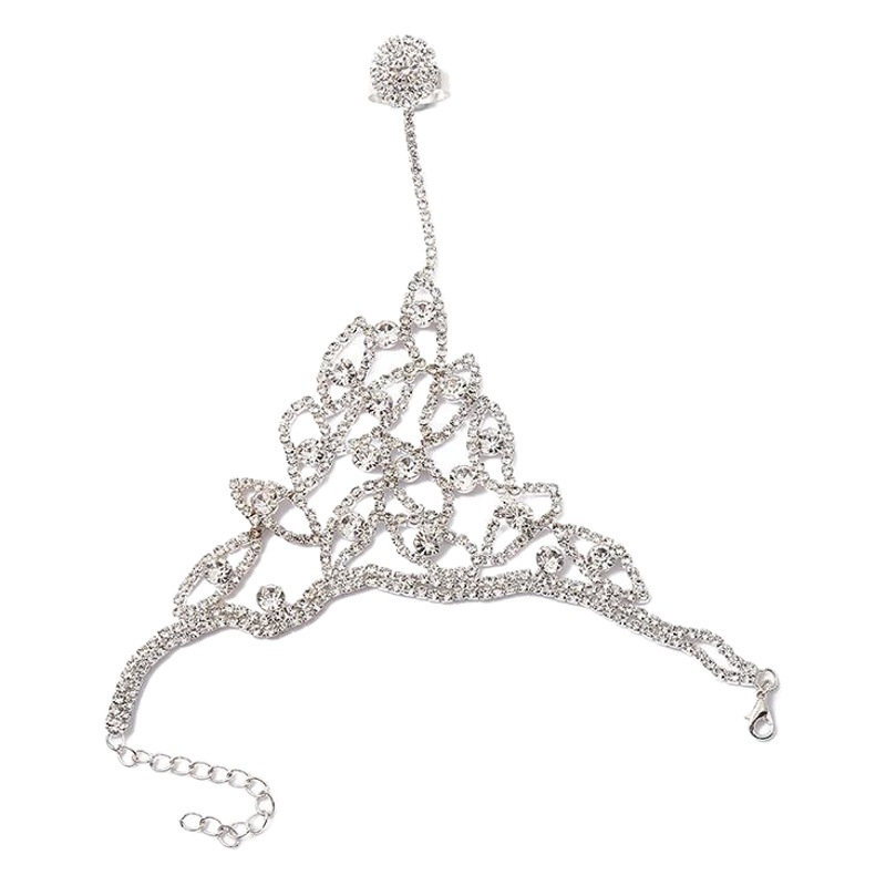 New Fashion Diamond Bracelet Ring One Chain Latin Dance Bracelet Fashion Trendy Women Mix and Match Bracelet