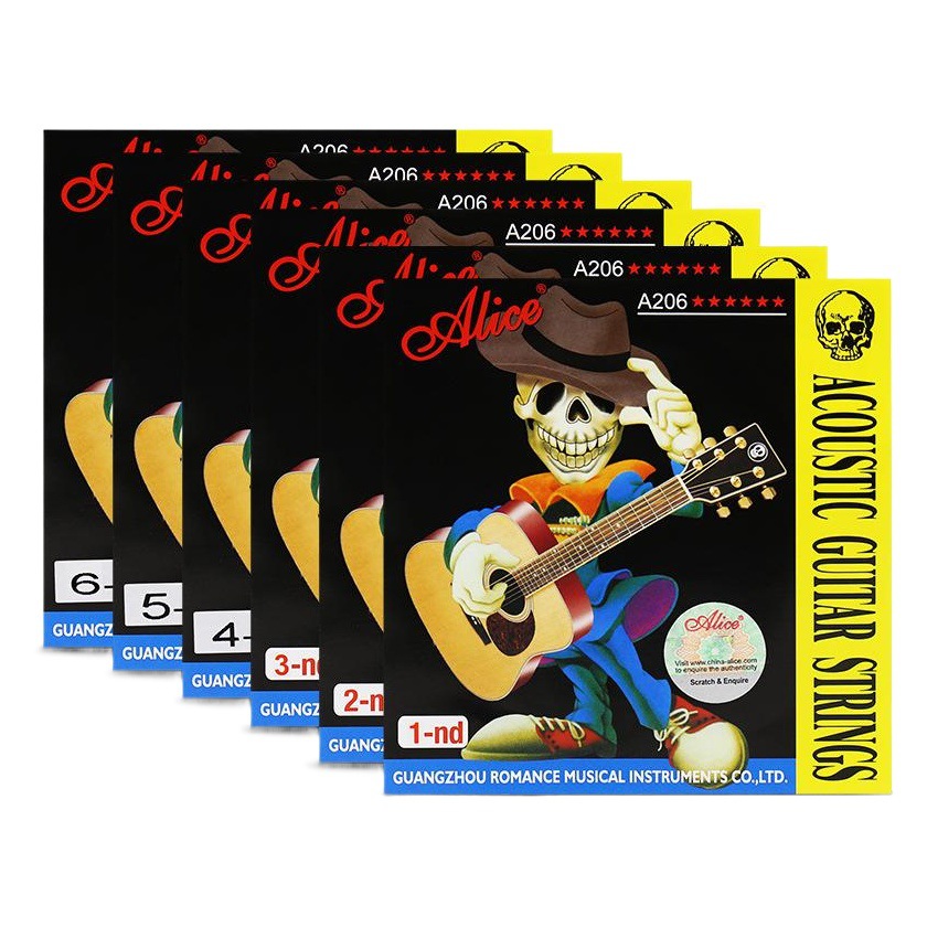 Picture of Alice A206 Folk Guitar Strings Acoustic Guitar Strings Alice Guitar Strings 1 String 2 Strings 3/4/5/6 Strings Set