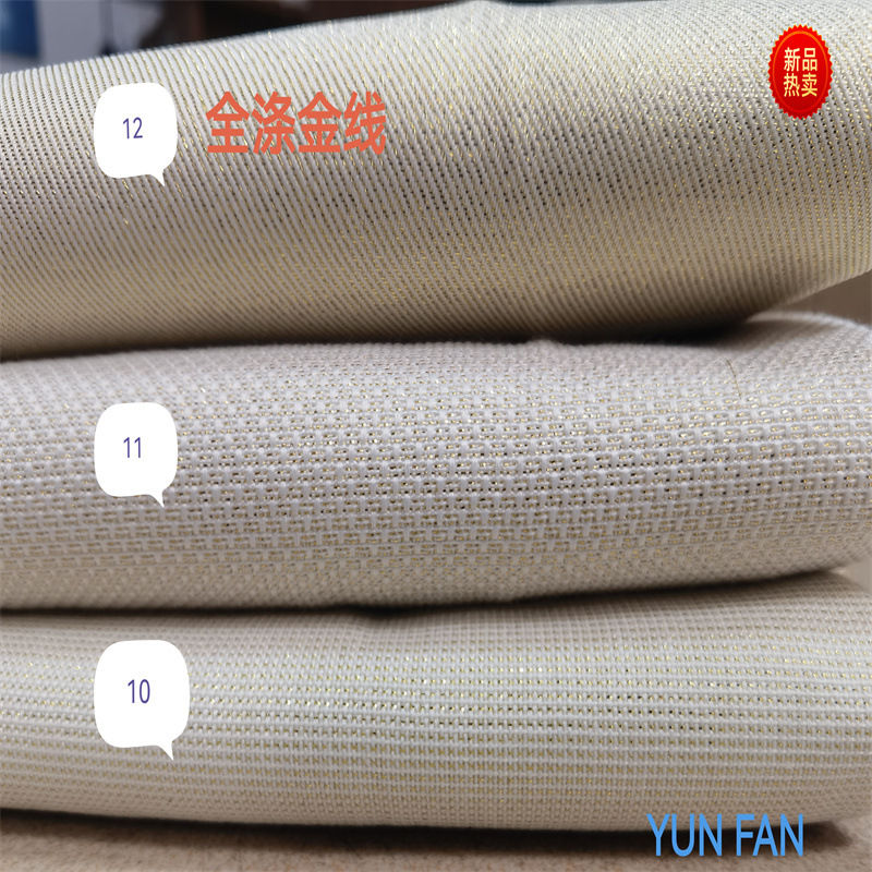 Picture of Coarse Grain Gold Thread, Full Polyester Gold Thread Canvas Metal Wire Fabric, Digital Shoe Material, Luggage, Two-Dimensional Clothing Special Fabric