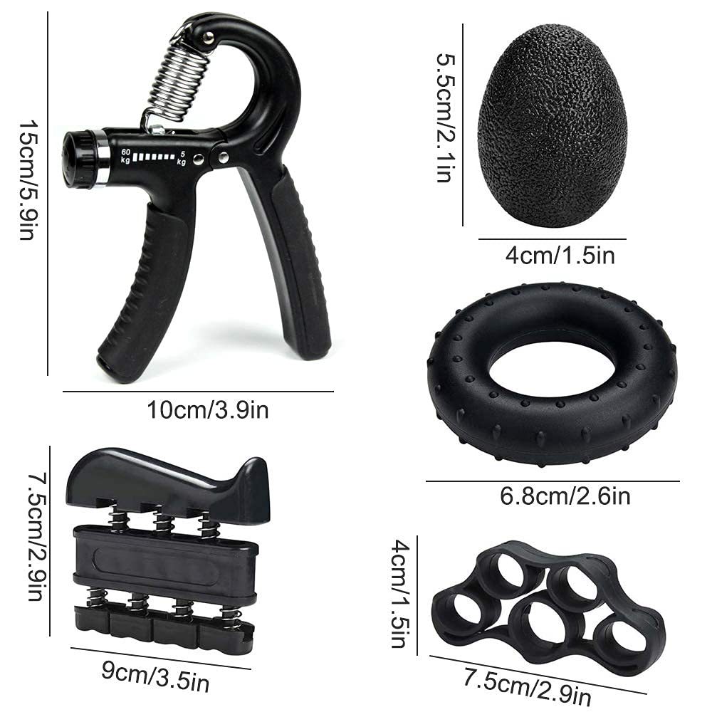 Picture of Adjustable Grip Strength Set, Hand Trainer, Grip Ring, Finger Exerciser, Combination Fitness Supplies, Five-Piece Set