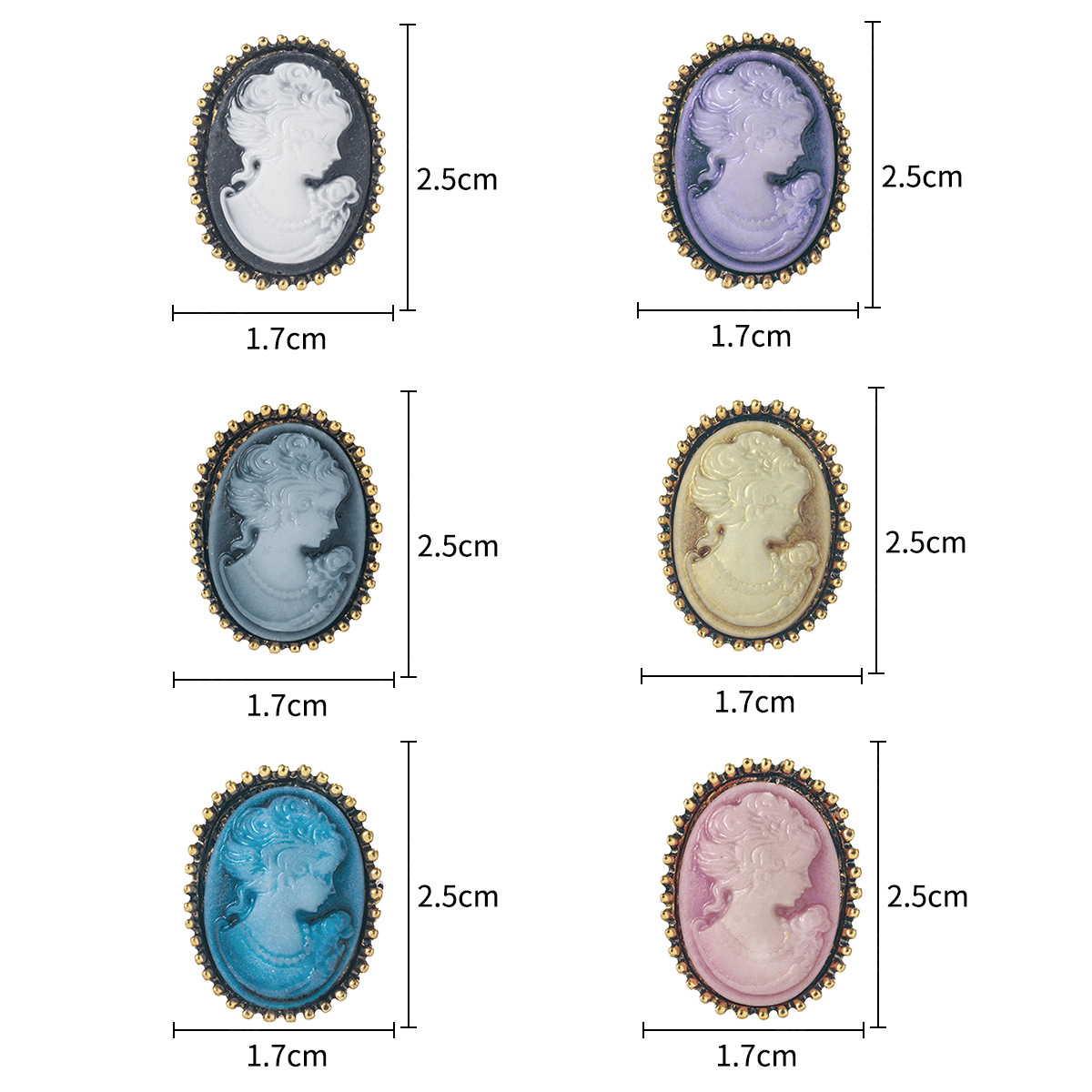 Picture of Cross-border New Retro Brooch DIY Creative Decorations Clothing Accessories Corsage Collar Pin Fashion Fixed Buckle
