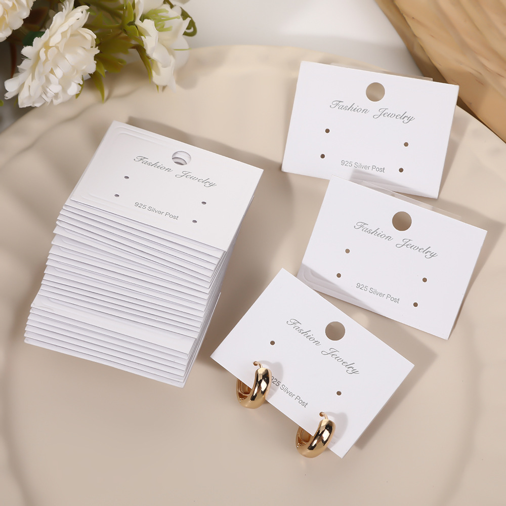 Fashion exquisite perforated earrings earrings packaging cardboard popular jewelry display paper card jewelry necklace cardboard in stock