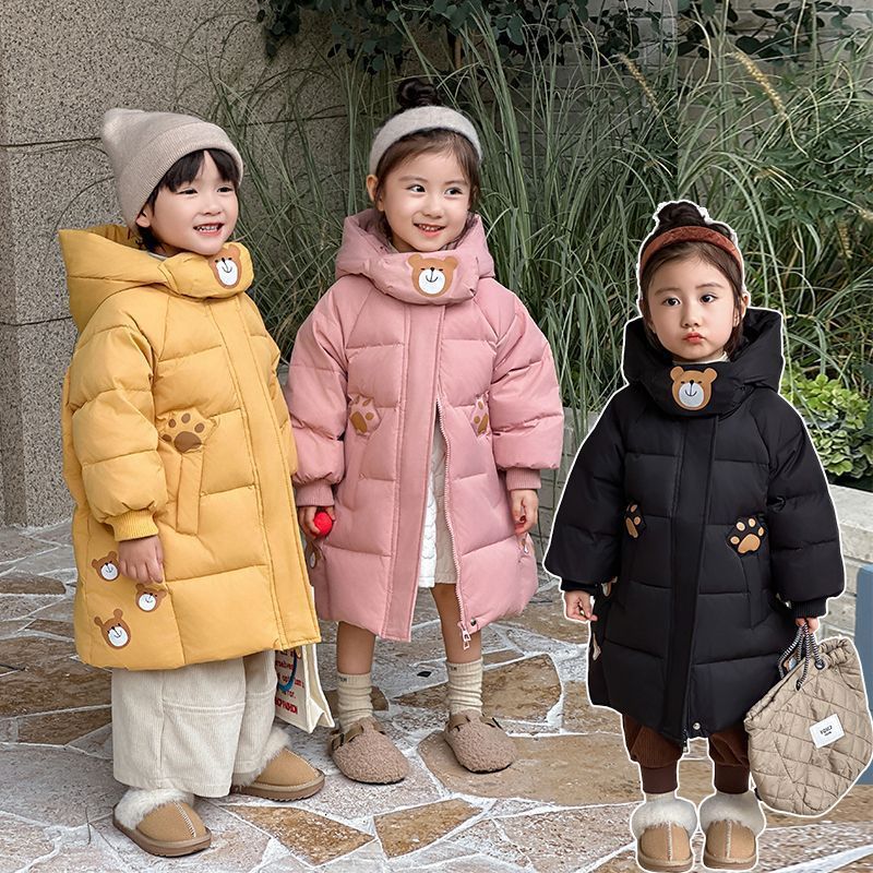 2024 New Autumn and Winter Children's Cotton Clothes for Boys and Girls Baby Warm fleece-lined Thickened Coat Cold-proof Clothes