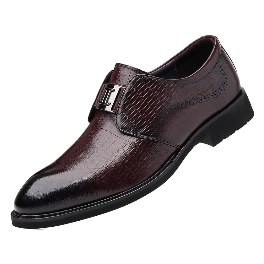 Spring Korean British Pointed Shoes Genuine Leather Men's Dress Shoes Men's Wedding Shoes Men's Business Casual Leather Shoes