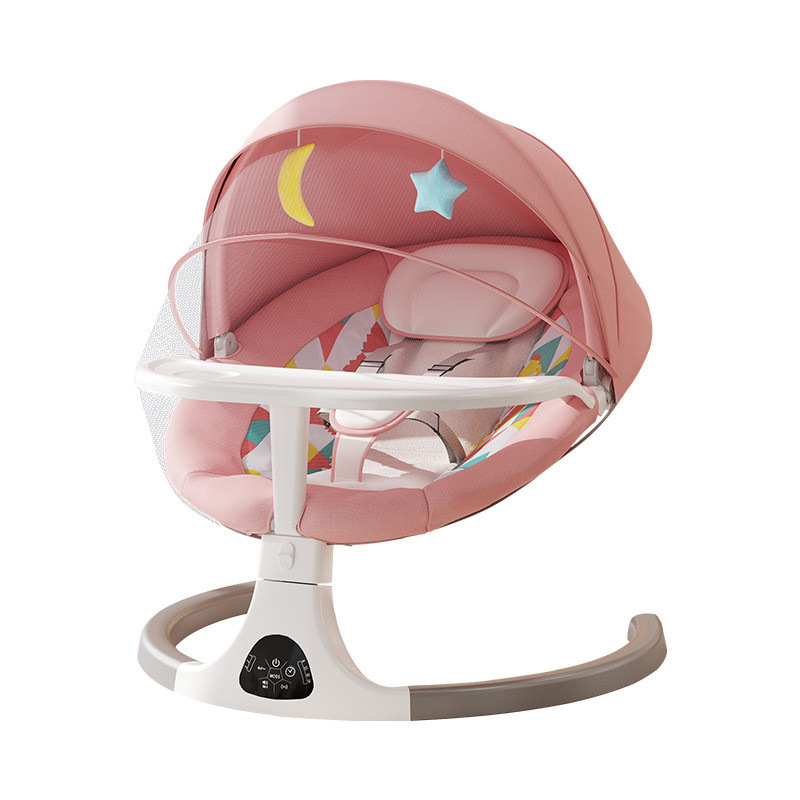 Baby Rocking Chair, Household Children's Rocking Chair to Coax Baby to Sleep, Baby Cradle, Can Sit and Lie Down, Toddler Soothing Rocking Bed