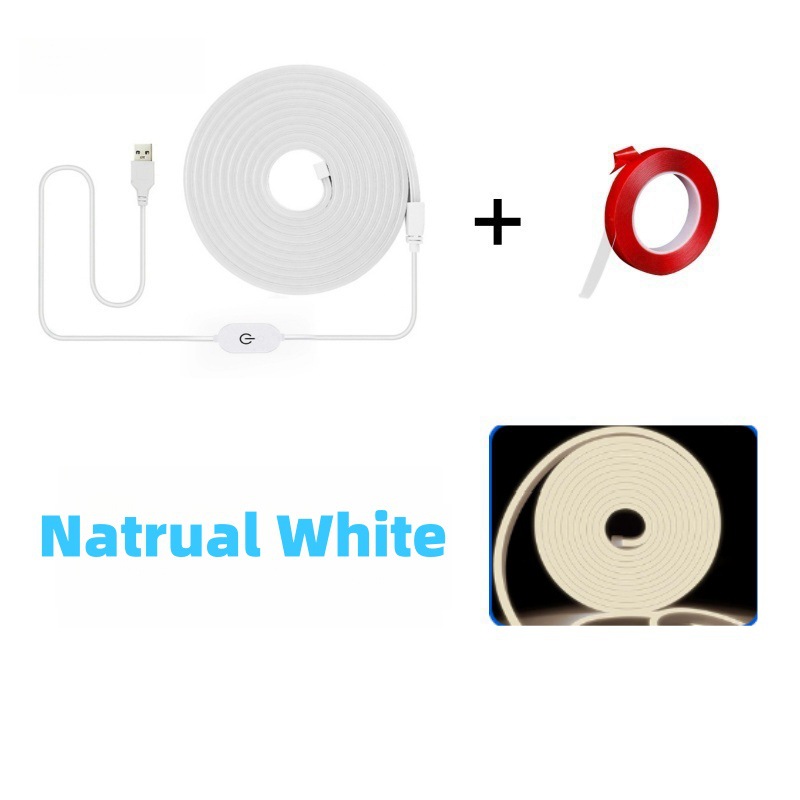 Picture of 5V Low Voltage Super Bright USB Touch Neon Light with Flexible Waterproof Led Mirror Light Strip Decorative Atmosphere Light Light Strip