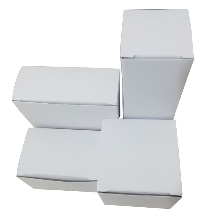 Manufacturer's Ready-Made Single-Layer Gray Card White Paper Box Hardware Jewelry Accessories Packaging Small White Box Single-Layer White Box