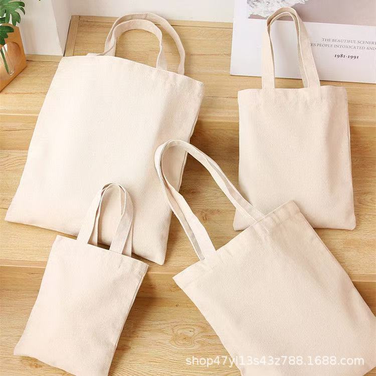 solid color student diy graffiti canvas bag logo cotton bag shopping bag thickened tote bag hand painted white canvas bag