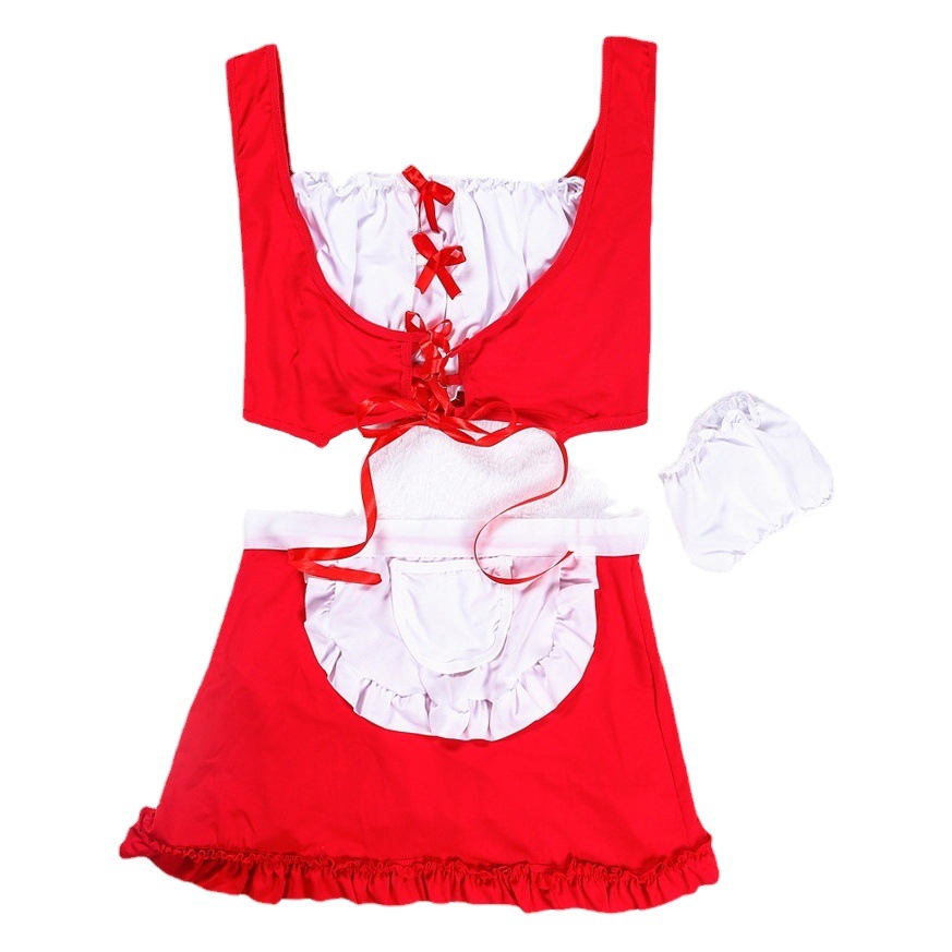 Cross-Border European and American Sexy Lingerie Maid Outfit Pure Desire Maid Outfit Cute Role Play Pure Foreign Trade Maid