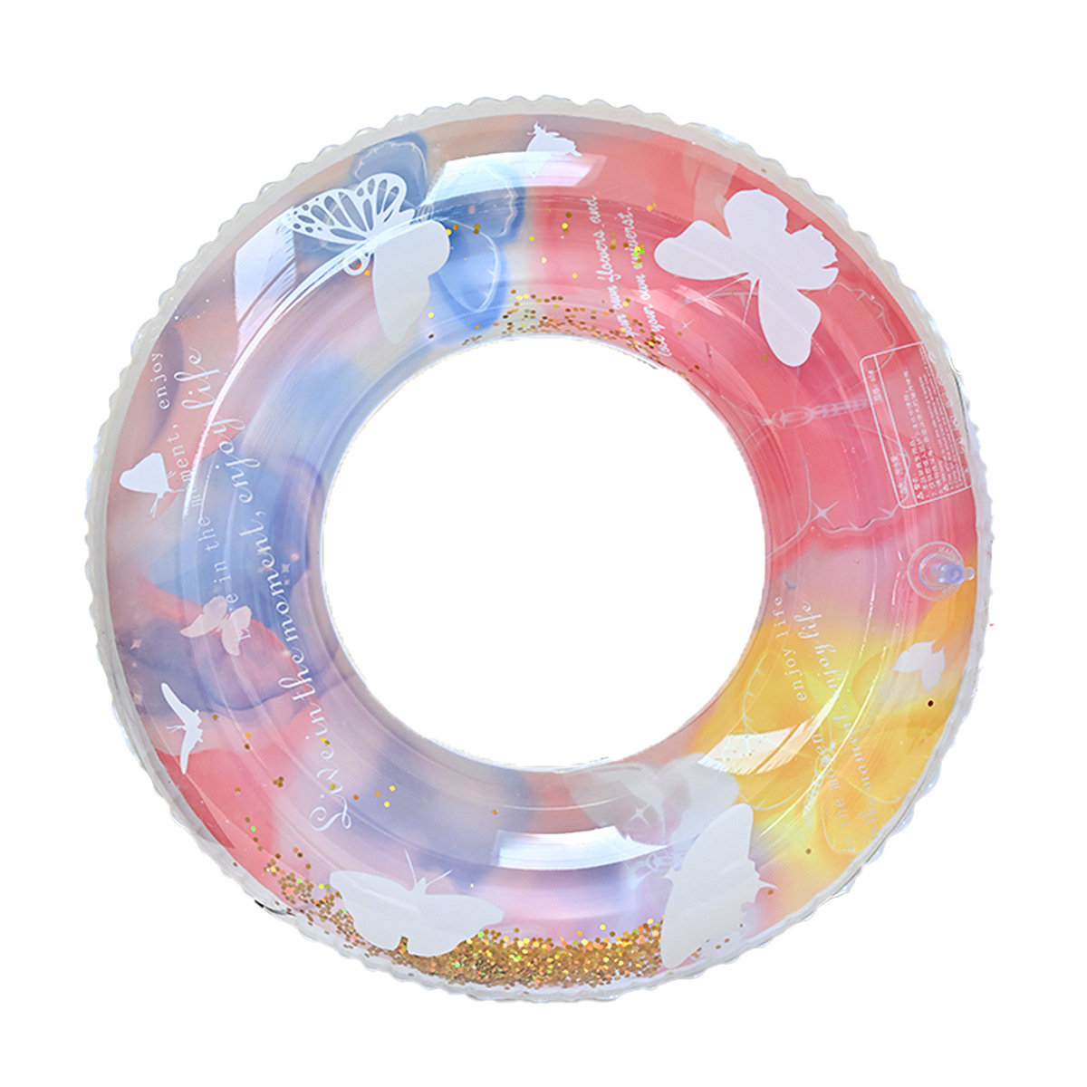 Picture of Factory wholesale thickened children's striped adult swimming ring inflatable underarm ring net red floating ring double airbag swimming ring