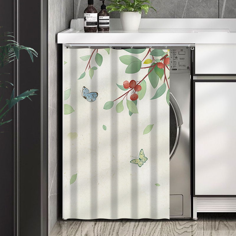 Picture of Balcony drum washing machine sun protection waterproof covering curtain drying cabinet full shading slide cover cloth dustproof heat insulation cover cloth