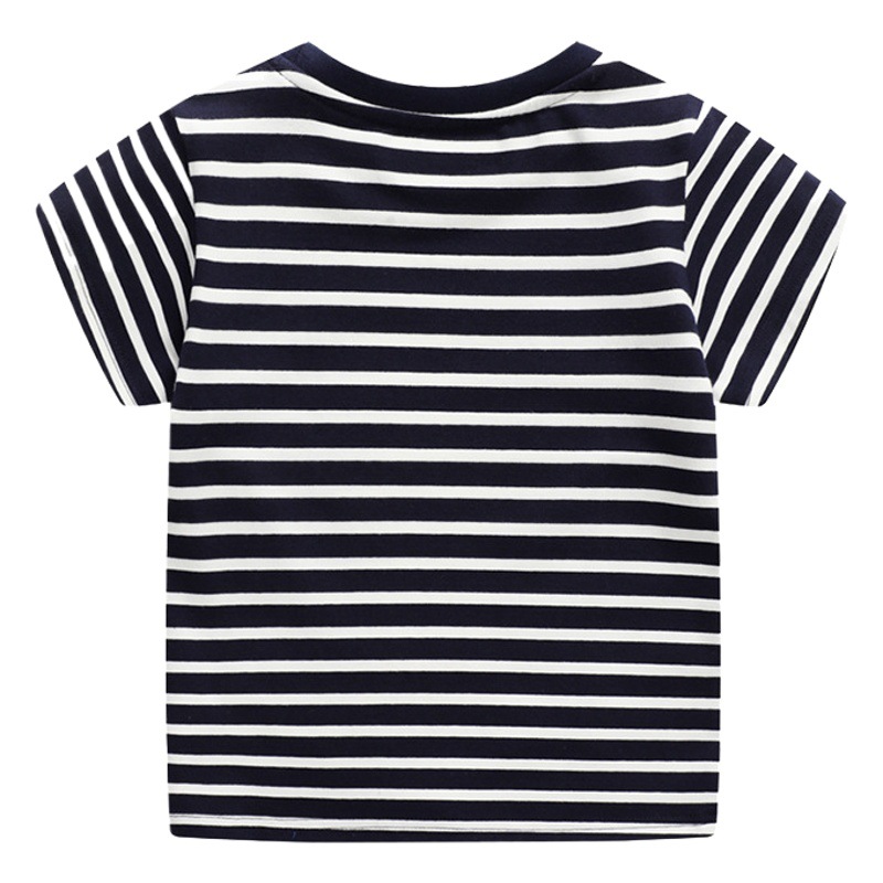 2025 Kidsren's Clothing Summer New Kidsren's Clothing Baby Tops Boys Short-Sleeved T-Shirt Short-Sleeved One Piece Drop Shipping