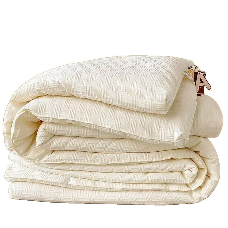 Picture of Soybean Fiber Four Seasons Quilt Thickened Winter Warm Winter Quilt Air Conditioning Summer Cool Spring and Autumn Student Dormitory Double Quilt