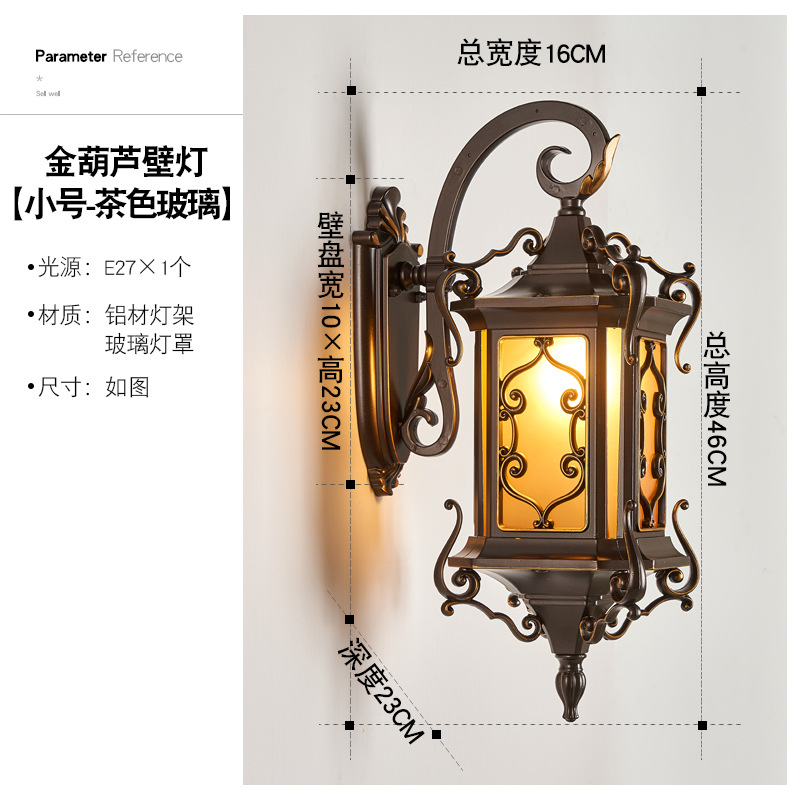 Picture of European Style Outdoor Wall Lights Waterproof Garden Lights Garden Villa Entrance Side Lights Super Bright Outdoor Balcony Exterior Wall Lights