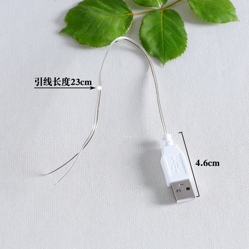 Picture of USB lamp string accessories always bright usb single connection charging line copper wire lamp string small colored lights use semi-finished products