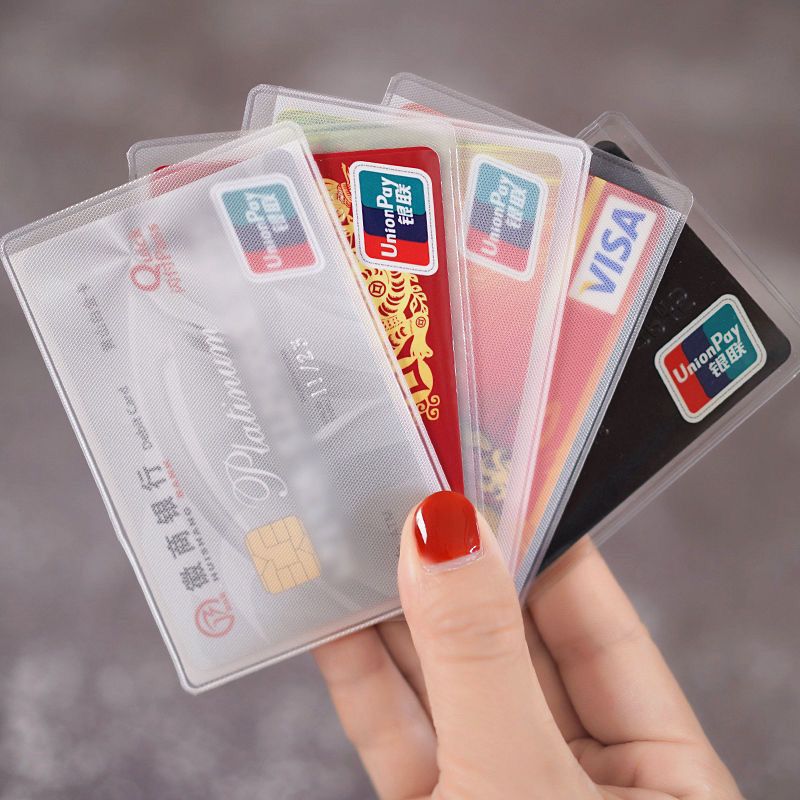 Factory wholesale transparent frosted anti-magnetic bank card set IC card set ID card set bus membership card protective cover