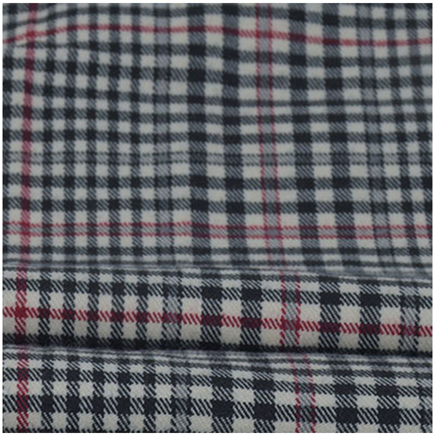 Polyester-Cotton Stretch Woven Fabric Polyester-Cotton Yarn-Dyed Fabric Polyester-Cotton Stretch Yarn-Dyed Plaid Trousers