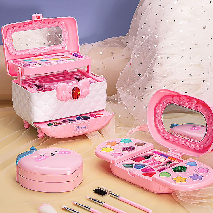 Children's Cosmetics Toy Set Girls Make-up Box Play Toys Dress Up Girls Princess Kids Gift