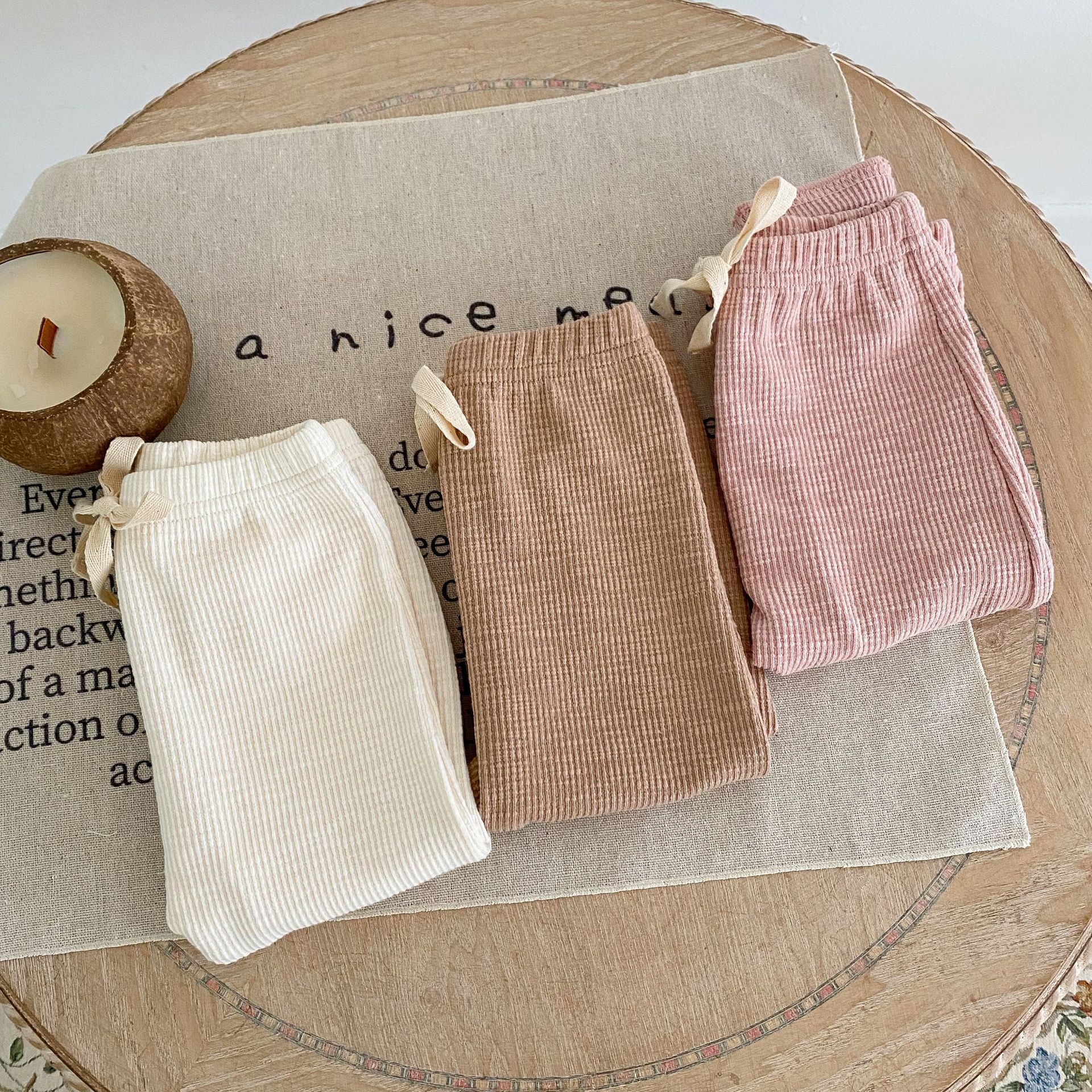 Picture of Ins 2025 New Autumn Clothing for Infants and Young Kidsren, Male and Female Babies, Large Pp Fashionable Cotton Pants, Bottoming Versatile Pants