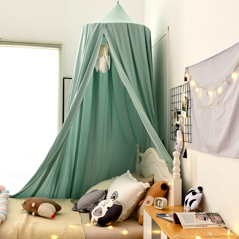 Picture of Cross-border Exclusive for Amazon Dome Bed Curtain Nordic ins Style Children's Suspended Mosquito Net Bed Tent Blackout Bed Curtain