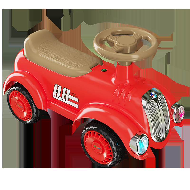 Picture of Children's scooter four-wheel balance car children's bicycle scooter retro children's toy car music Light