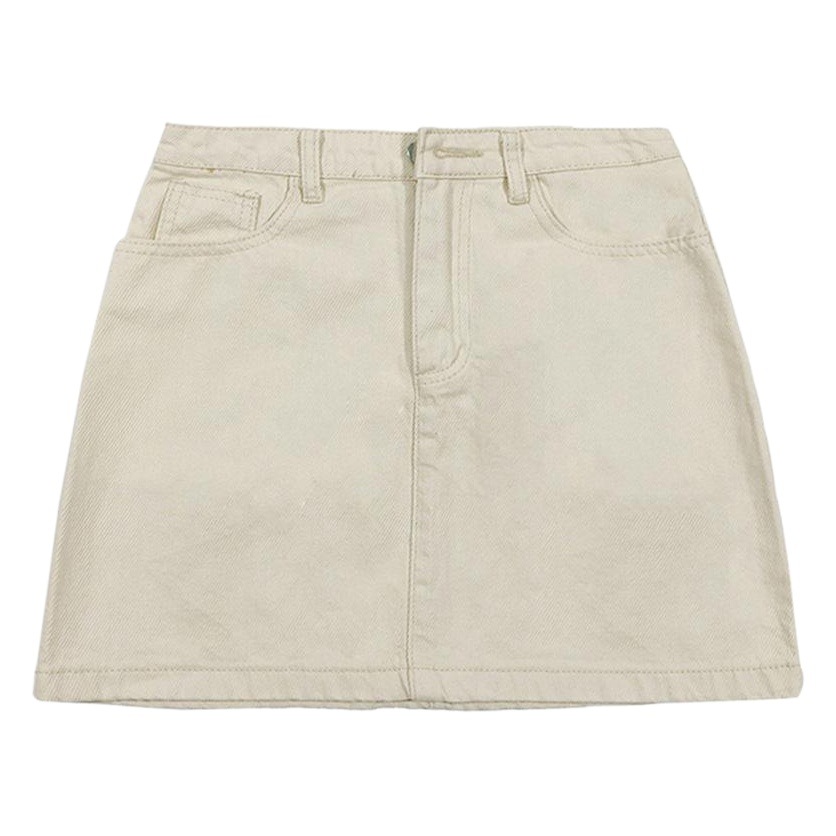 [No Lining] A- shaped Skirt Korean All-match Basic Skirt Summer New High Waist Student Skirt