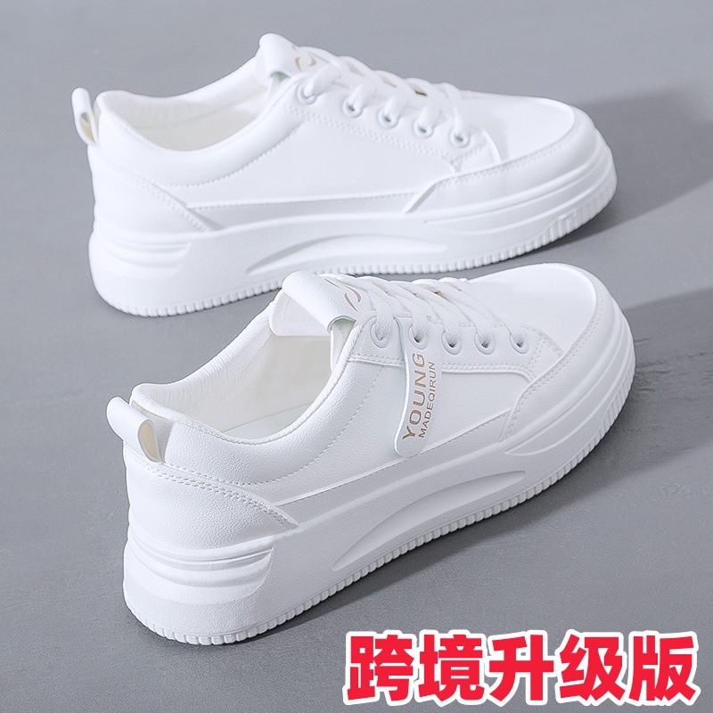 Cross-Border Popular White Sneakers for Women, 2025 Spring/Summer New Versatile Soft-Soled Sports Sneakers, Casual Shoes