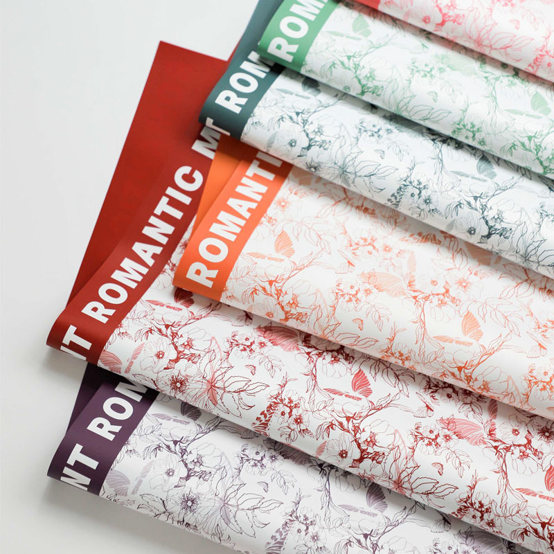 Yu Yin Paper Butterfly Dance Flower Room Series Flower Wrapping Paper English Butterfly Flower Wrapping Paper Material Floral Flower Shop