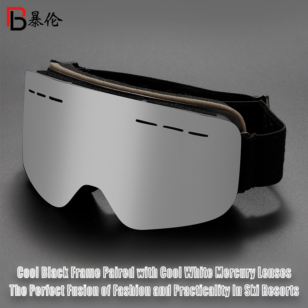 Picture of Cross-border double-layer polarized anti-fog cylindrical ski goggles suit outdoor mountaineering UV-proof windproof snow goggles 3051