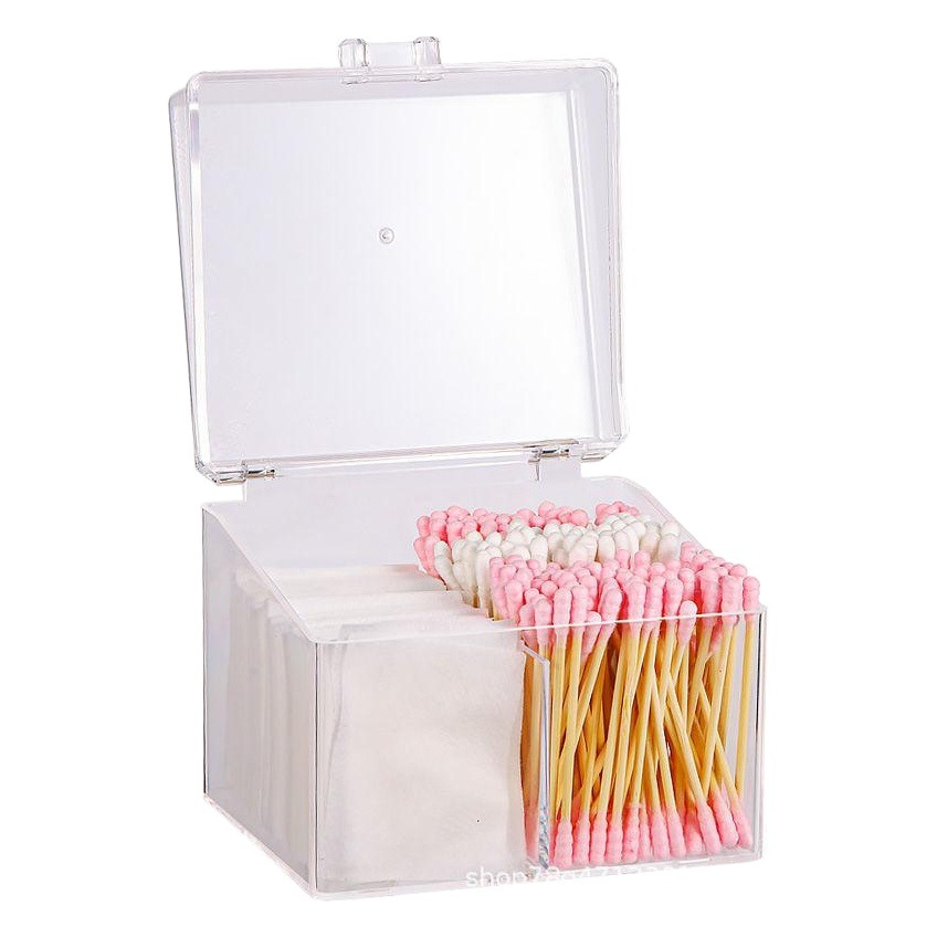 Cotton Swab Box, Cotton Pad Storage with Lid, Dustproof Makeup Sponge, Makeup Remover Cotton, Cosmetics Lipstick Box, Cotton Swab Lipstick Style