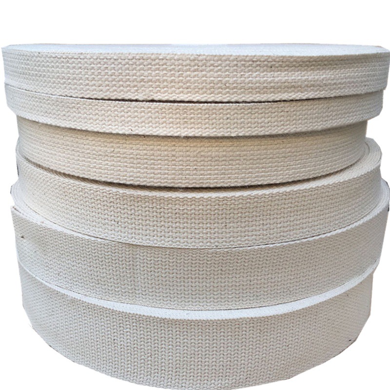 in stock Supply Pearl Cotton Plain Ribbon Rice Handbag Ribbon White Cotton Thickened Ribbon Strap