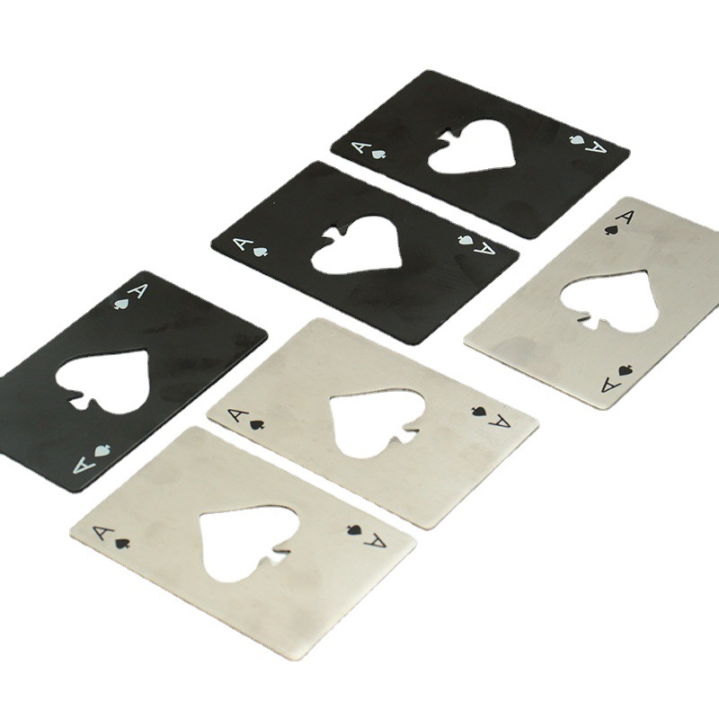 Picture of Spades a Credit Card Bottle Opener Creative Playing Card-Shaped Stainless Steel Household Tool Bottle Opener Beer Opener