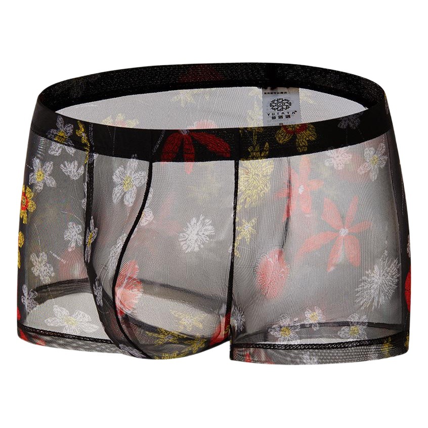 Foreign Trade Bohemian Style European Size See-Through Comfortable Mesh Sexy Men's U-Shaped Pouch Men's Underwear B181