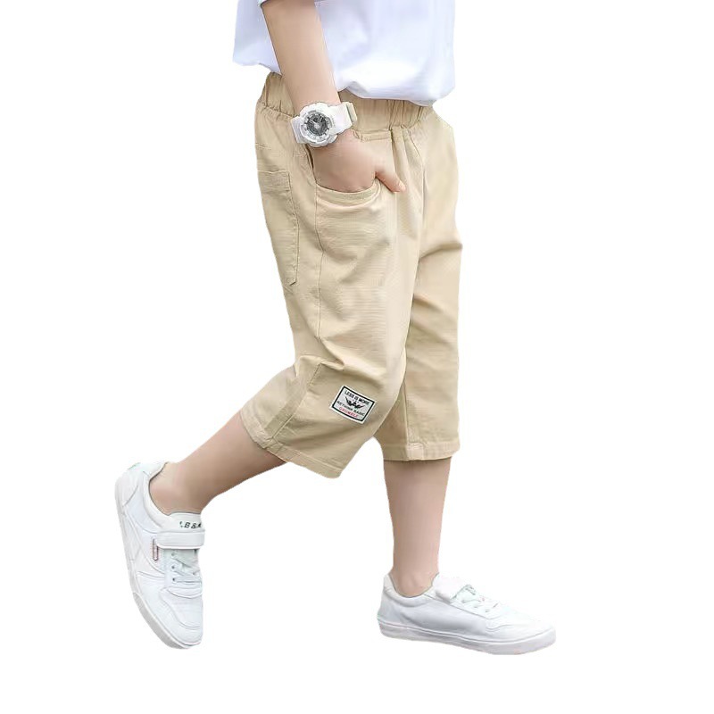 Picture of Boys' cropped pants outer wear thin 2023 new summer Middle and big children sports pants children's shorts boys' middle pants